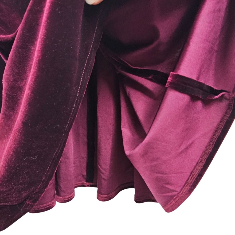 Vtg K.C. Spencer Wine Purple Velvet Maxi Dress 18 Sheath‎ USA 90s Dark Romance - Picture 5 of 8